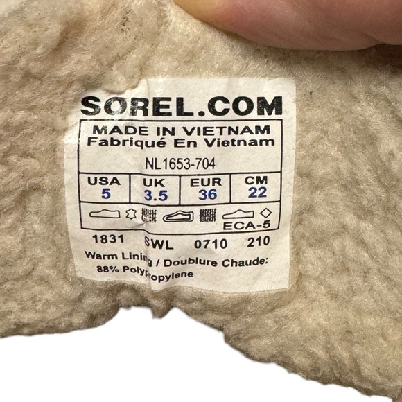 Sorel Tivoli Plaid Winter Boots Womens Size 5 Brown Leather Waterproof - Picture 6 of 9